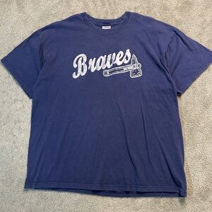 Vintage 90s Atlanta braves MLB double sided t shirt size large baseball